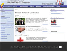 Tablet Screenshot of hannah-arendt-schule.de
